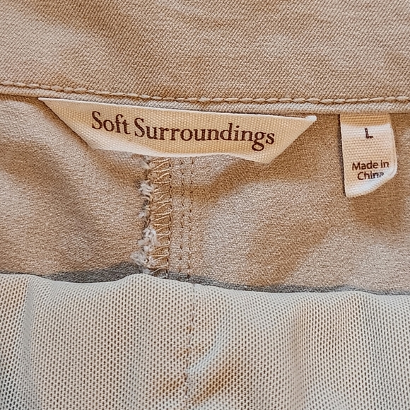 Soft Surroundings Supurla straight ankle pants Size Large Color khaki - Picture 5 of 11